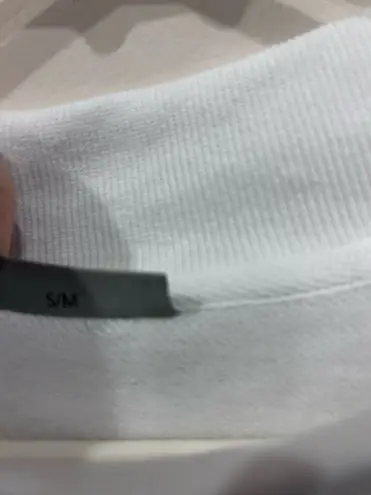 PARKE White and Pink Varsity Mockneck Sweatshirt Valentines Day Collection Rare