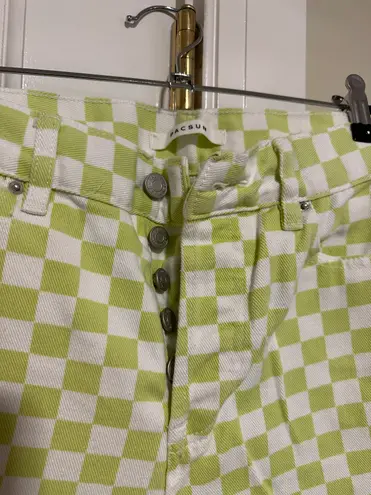 PacSun Checkered Lime Jeans