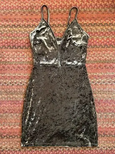 Bear Dance OLIVE GREEN CRUSHED VELVET CAMI DRESS