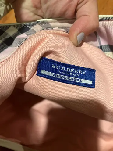 Burberry blue pink canvas bag