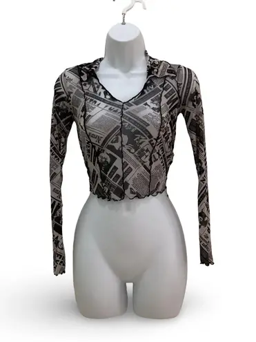 Self Esteem Sheer Crop Top