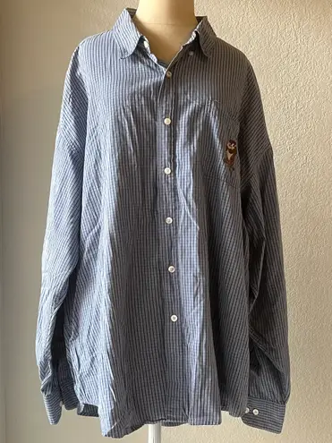 Warner Brothers Vintage 90s Tasmanian Devil from Looney Tunes Cotton Button Down Shirt