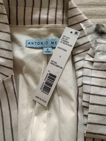 Antonio Melani White Striped Blazer 