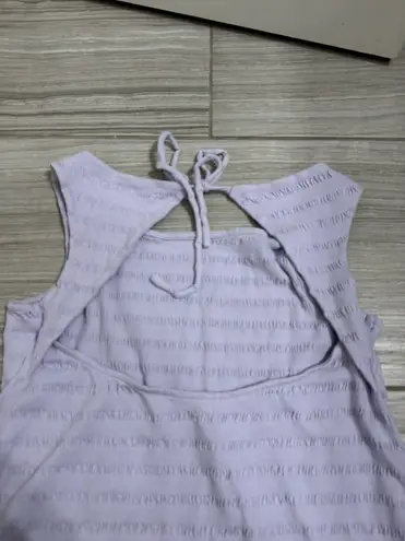 Anthropologie  Lilac Textured Flounce Tiered Open-Back Sleeveless Dress- Size Small