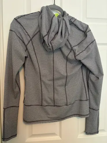 Zella Striped Hooded Workout Jacket