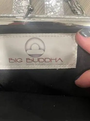 Big Buddha Crossbody, silver and black, comes  with 3 straps, has some wear see flaws in pics