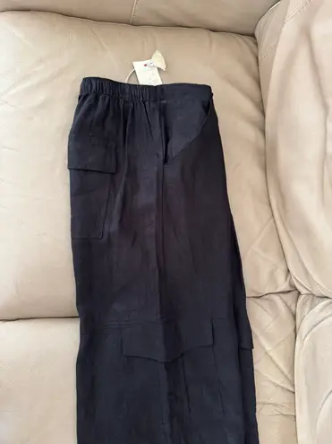 Johnny Was Addison Embroidered Wide-Leg Linen Pants. MSRP $248