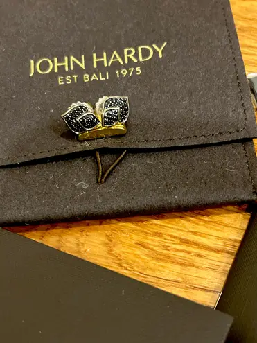 JOHN HARDY Silver Legends Naga Pave Black Sapphire Stud Earrings Size undefined