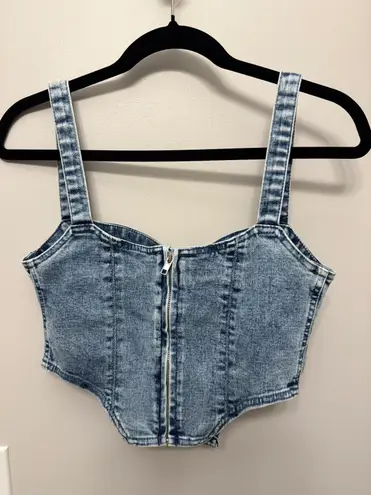 Denim Bustier Blue