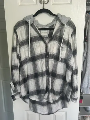 American Eagle Hoodie Flannel