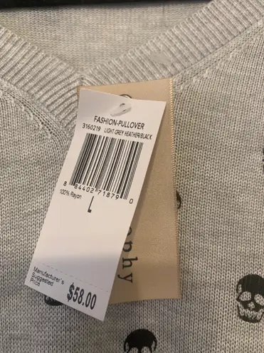 Philosophy Skull Sweater Gray Size L 25 56 Off Retail New With Tags From Hannah