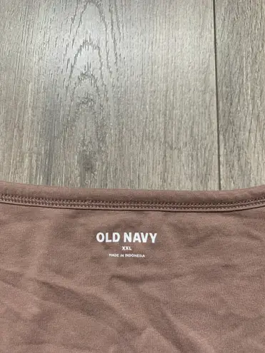 Old Navy  Scoop Neck Brown Tan Bodysuit