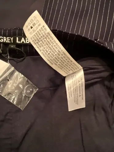 Grey Lab Pinstripe Maxi Dark Navy Skirt