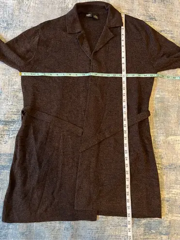Mossimo Supply Co Mossimo Dark Heathered Brown Belted Open Front Cardigan XL thumbnail 5