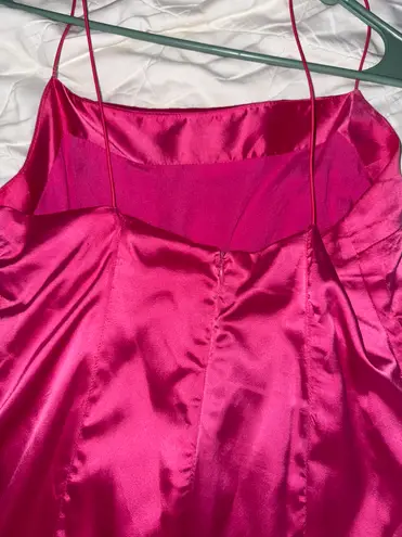 Charlie Holiday Pink Silk Midi Dress