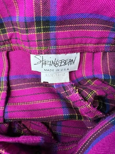 Stringbean Vintage Tartan Plaid Bermuda Shorts Size 4 Purple