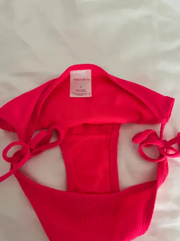 Xhilaration Xhileration Hot Pink Ribbed Knot Bikini