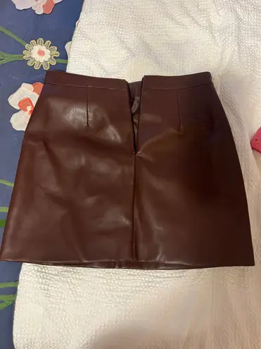 Altar'd State  Brown Leather Skirt