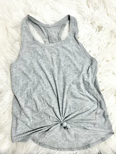 Lululemon sleeveless pleated love tank in heathered core light grey