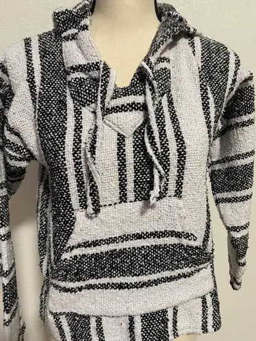 Pilotzi Mexican Baja Hoodie, Surfer, Pullover, Hippie, Jerga, Adult, Unisex Multiple