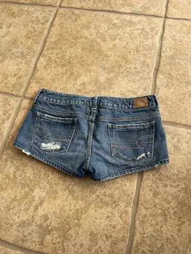 American Fighter Low rise American Eagle Distressed Denim Shorts Size 4