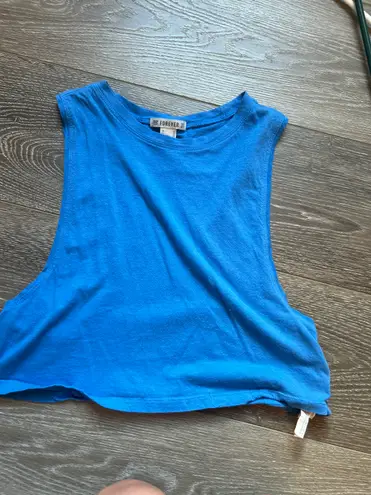 Forever 21 Blue  Cropped Tank Top