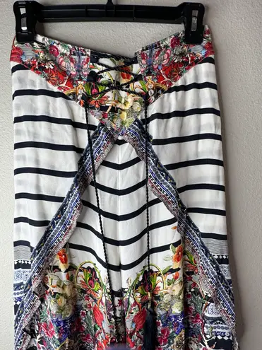 Camilla Joie de Vivre Tie Detail Wrap Over Wide Leg Harem Pants