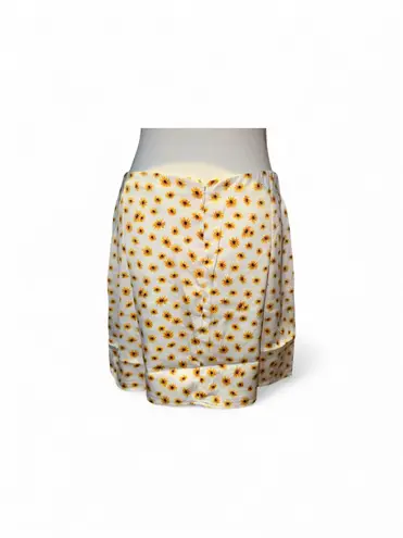 We Wore What Daisies Mini Slip Skirt Ditsy Ivory