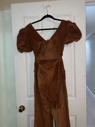 Brown, Corduroy Jumpsuit