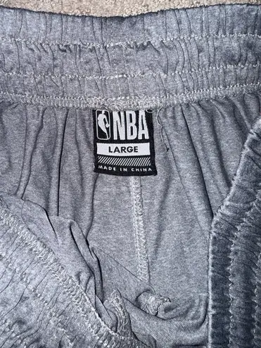 Nba Gray and Black Men's Athletic Shorts Size XL