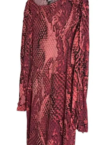 PROJECT RUNWAY SNAKESKIN PRINT dress Size small Red