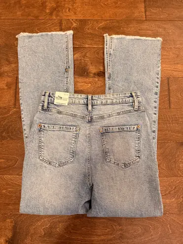 INC  NWT Distressed High Waist Slit Side Flare Jeans - Image 2