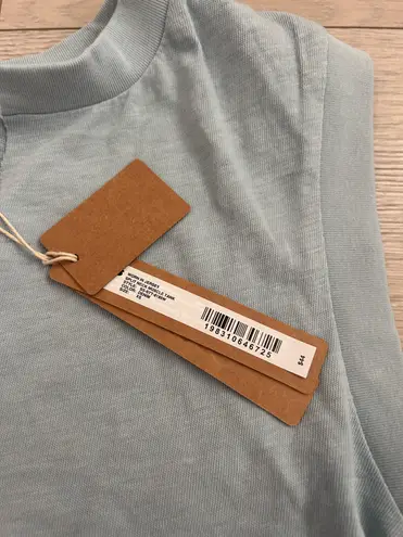 SKIMS NWT Worn In Jersey Split Neck Muscle Tank Denim