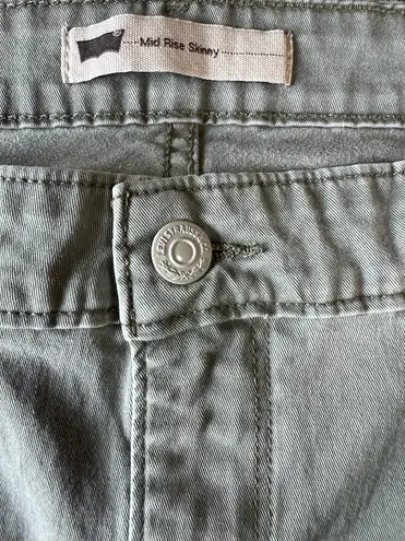 Levi Strauss & CO. Levi’s Mid Rise Skinny Denim Jeans Sage Green Size 16