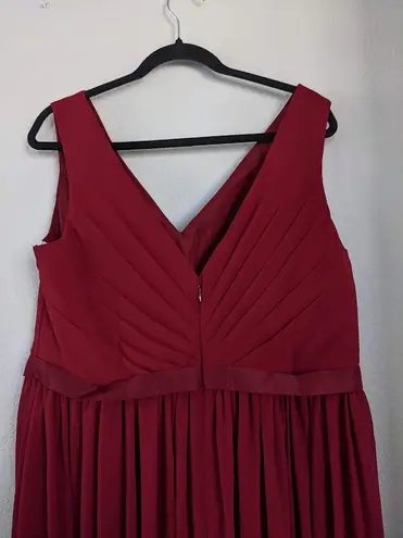 AW Gwyneth Bridesmaid Prom Formal Special Occasion Wedding Guest Dress, 16, Red