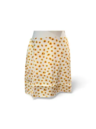 We Wore What Daisies Mini Slip Skirt Ditsy Ivory