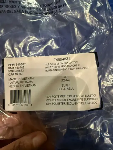 Studio 1886 New Women’s sz L(12-14) Sleeveless Smocked Top! No Free Shipping:(