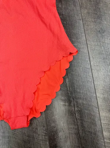 Aerie  Coral Scallop One Piece Swimsuit 