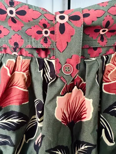 Farm Rio Arabesque Buttons Midi Skirt, Size XS