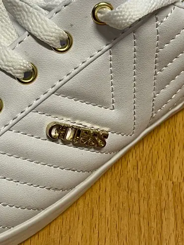 Guess White Leather Sneakers