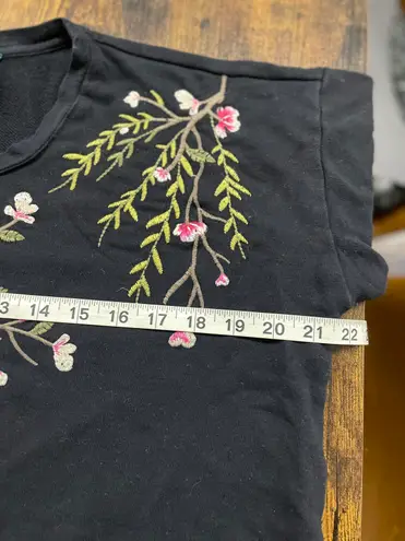 Johnny Was Kaira Embroidered High-Low Pullover Sweatshirt