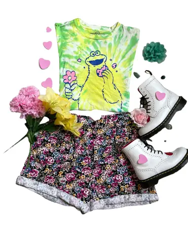 Karen Scott Vintage floral trouser high waist shorts