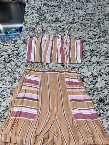 American Eagle Stripped Matching Set