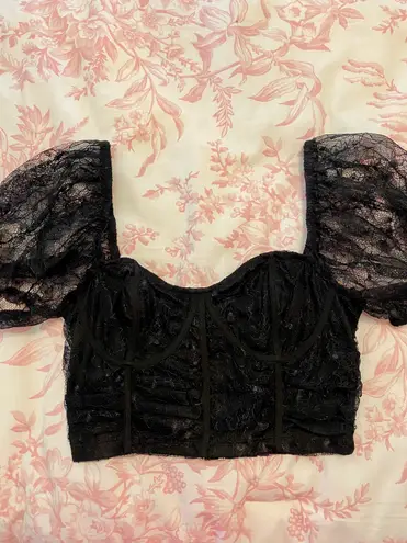 Forever 21 Black Lace Top