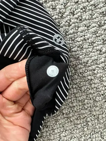 Lululemon black striped energy bra