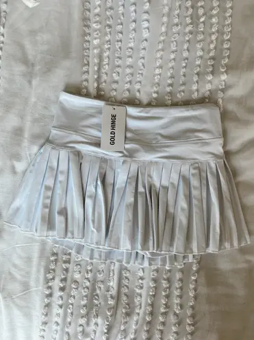 Gold Hinge White Skirt