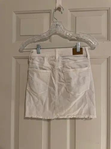 American Eagle White  Jean Skirt
