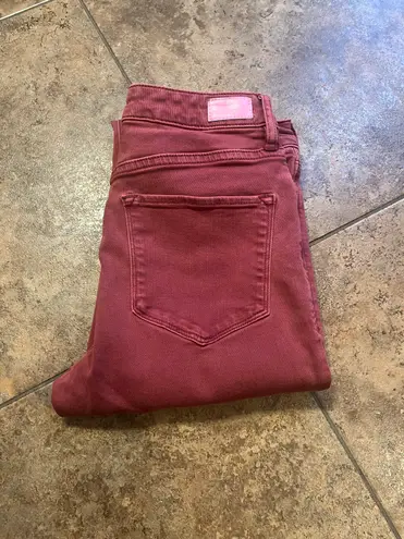 Dear John Gisele High Waisted Maroon Skinny Jeans Size 27