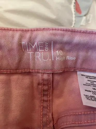 Time & Tru  Pink Denim Shorts