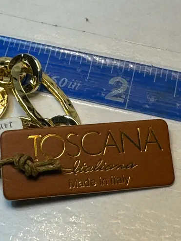 Toscana Italiana Hammered Link Chain Necklace Gold